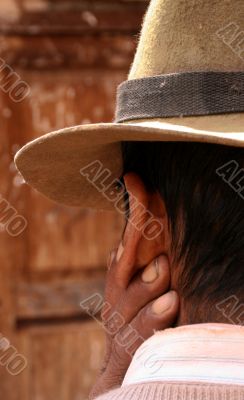 farmer in the andes