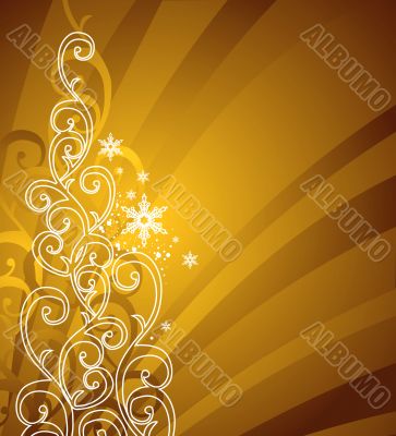 gold christmas background / vector