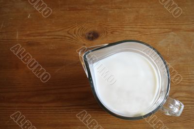 Milk on table