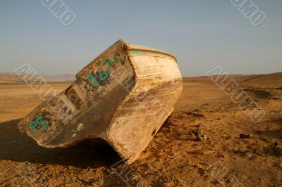Boat in the desert