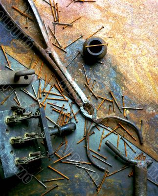 Old rusty tools