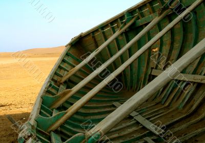 Old stranded boat