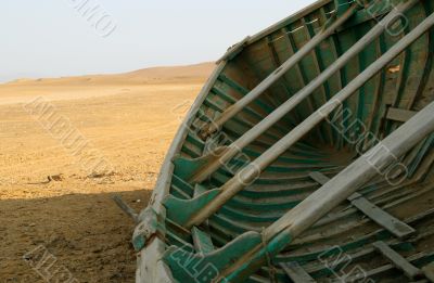 Fisherboat in the desert