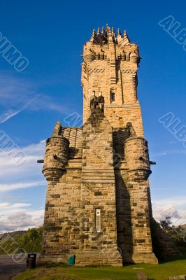 National Wallace Monument over blue sky