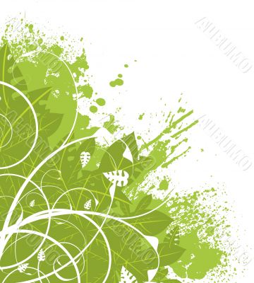 floral corner green floral corner green