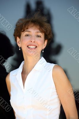 Happy woman smiling Happy woman smiling