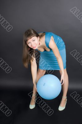 girl with a ball