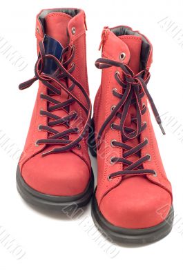 Two red shoe
