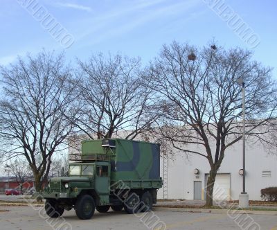 Camouflaged Military Vehicle