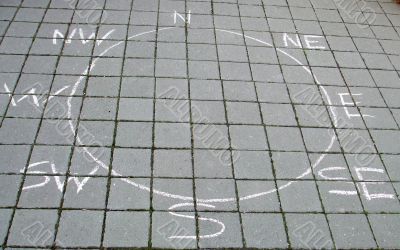Chalk Drawn Compass