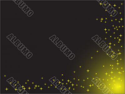 Stars on the black background