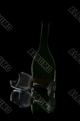 old emti bottle of red wine