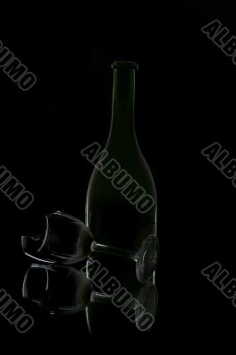 old emti bottle of red wine