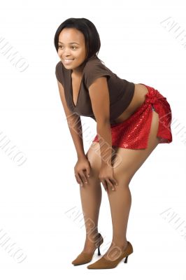 African girl dancing