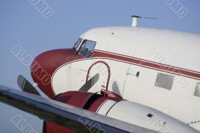 Close-up of a Dakota cockpit