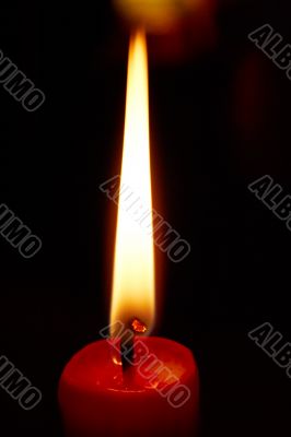 Lighting red candle 4