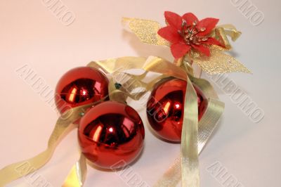 christmass balls &amp; ribbon