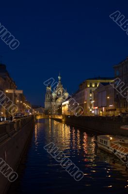 Church of the Saviour on Blood at night