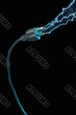 Power plug - electric sparks