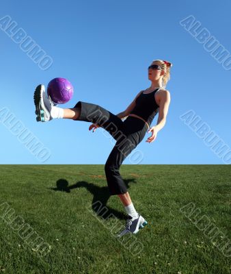 Exercising with the ball Exercising with the ball