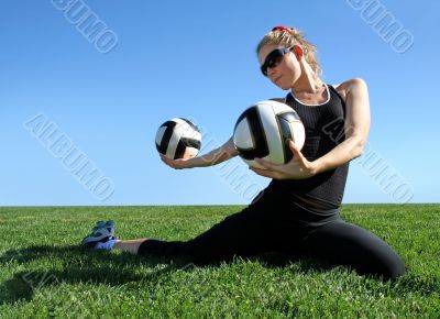 Exercising woman