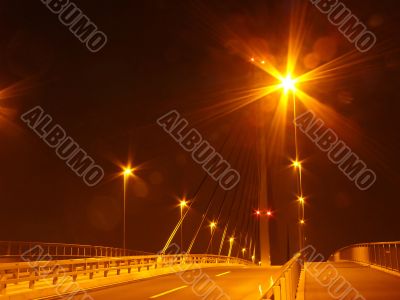 night city bridge illumination