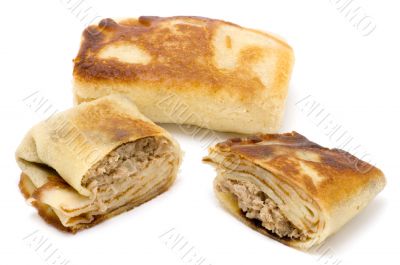hot cake with meat