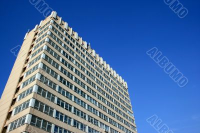 Blue sky over modern urban building