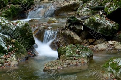 Flowing water of a creek