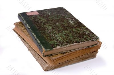 Pile from three ancient books. Pile from three ancient books.