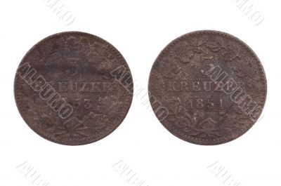 Two ancient German coins of different face value Two ancient German coins of different face value
