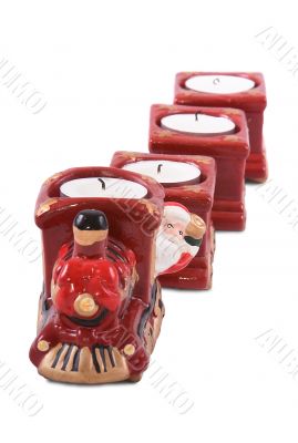 Candlestick in the form of a train with Santa Claus Candlestick in the form of a train with Santa Claus