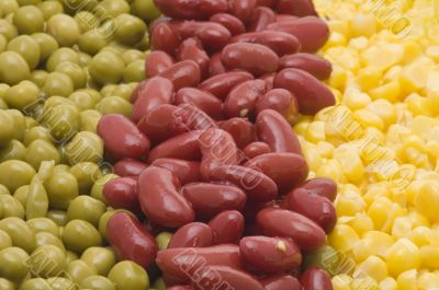 peas with haricot and maize