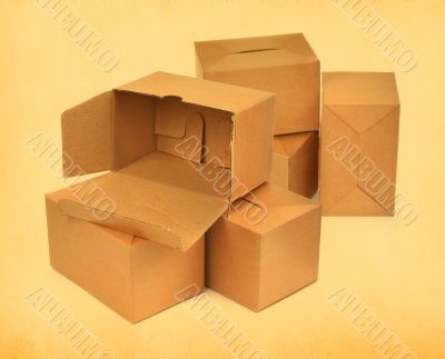 group of cardboard boxes