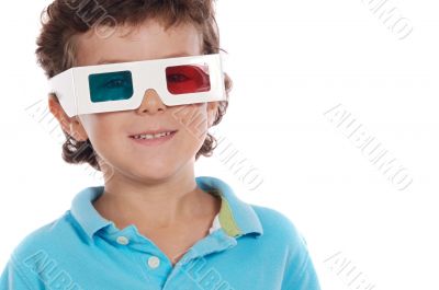 Boy with 3D glasses