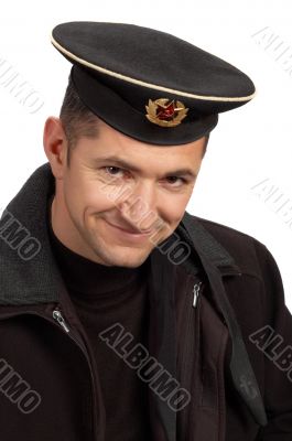 military sailor in black uniform