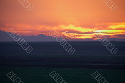 Sunset with nice cloudscape