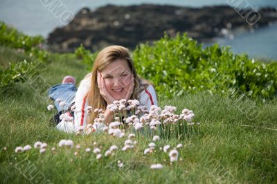 Relaxing by the seaside