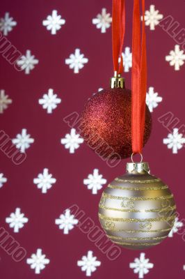 Christmas ball background (selective a soft focus)