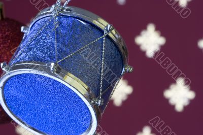 Christmas drum background (selective and soft focus)