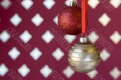 Christmas ball background (selective and soft focus)