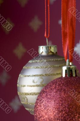 Christmas ball background (selective and soft focus)