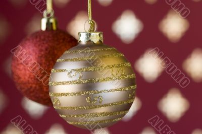 Christmas ball background (selective and soft focus)