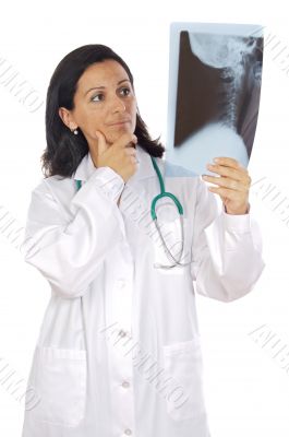 doctor examining a radiographs