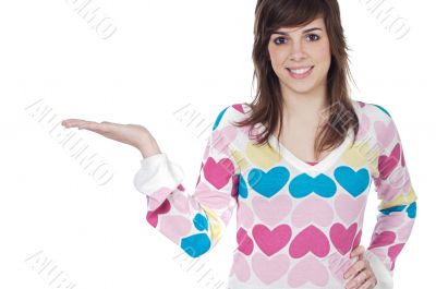 Girl holding nothing Girl holding nothing