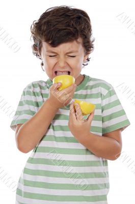 Eating a lemon