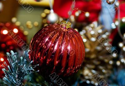 Christmas tree ornament - Red bauble