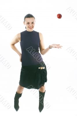 Young woman in a skirt