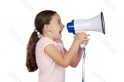 girl with megaphone