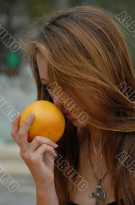 teenager and orange